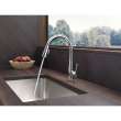 Single Handle Pull-Down Kitchen Faucet in Chrome Finish