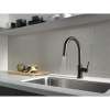 9159T-BL-DST Trinsic Single Handle Pull-Down Kitchen Faucet with Touch2O Technology in Matte Black Finish