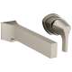 Single Handle Wall Mount Lavatory Faucet Trim in Stainless Finish, 1.2gpm Flow Rate