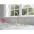 Two Handle Kitchen Faucet with Spray in Polished Nickel Finish
