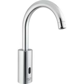 Single Hole Electronic Gooseneck Bathroom Faucet in Chrome