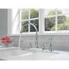 Two Handle Kitchen Faucet with Spray in Polished Chrome