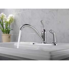 300-DST Classic Single Handle Kitchen Faucet with Integral Spray in Polished Chrome
