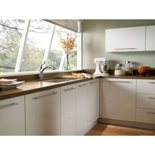 4353-AR-DST Linden Single Handle Water Efficient Pull-Out Kitchen Faucet in Arctic Stainless