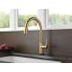 9159T-CZ-DST Trinsic Single Handle Pull-Down Kitchen Faucet with Touch2O Technology in Champagne Bronze