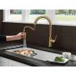 9159T-CZ-DST Trinsic Single Handle Pull-Down Kitchen Faucet with Touch2O Technology in Champagne Bronze