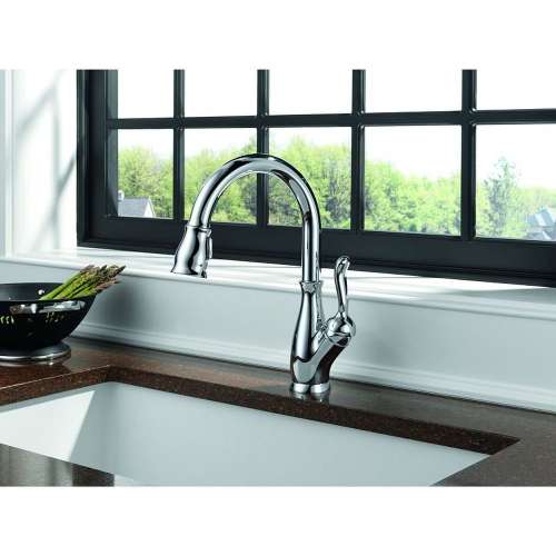 Leland 9178-DST Single Handle Pull-Down Kitchen Faucet in Polished Chrome