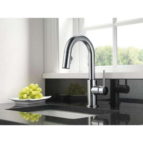 Trinsic 9959-AR-DST Single Handle Pull-Down Bar/Prep Faucet in Arctic Stainless
