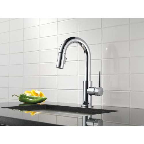 9959-DST Trinsic Single Handle Pull-Down Bar/Prep Faucet in Polished Chrome
