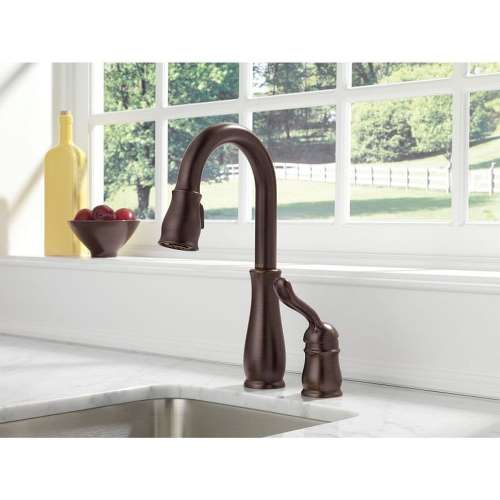 9978-RB-DST Leland Single Handle Pull-Down Bar/Prep Faucet in Venetian Bronze