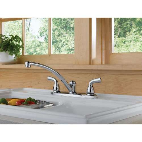 Foundations B2310LF Two Handle Kitchen Faucet in Polished Chrome