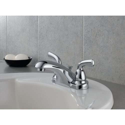Two Handle Centerset Lavatory Faucet in Polished Chrome