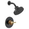 142749-GZ Nicoli Monitor 14 Series Shower Only, Matte Black Champagne Bronze