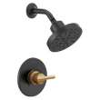 142749-GZ Nicoli Monitor 14 Series Shower Only, Matte Black Champagne Bronze