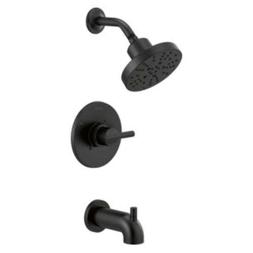144749-BL Nicoli Monitor 14 Series H2Okinetic Tub and Shower, Matte Black