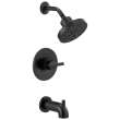 144749-BL Nicoli Monitor 14 Series H2Okinetic Tub and Shower, Matte Black