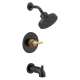 144749-GZ Nicoli Monitor 14 Series Tub and Shower, Matte Black Champagne Bronze