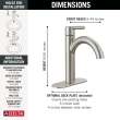 15749LF-SS Nicoli Single Handle Bathroom Faucet, Stainless