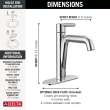 15849LF Nicoli Single Handle Bathroom Faucet, Chrome