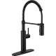 18803-BL-DST Antoni Single Handle Pull Down Spring Kitchen Faucet, Matte Black
