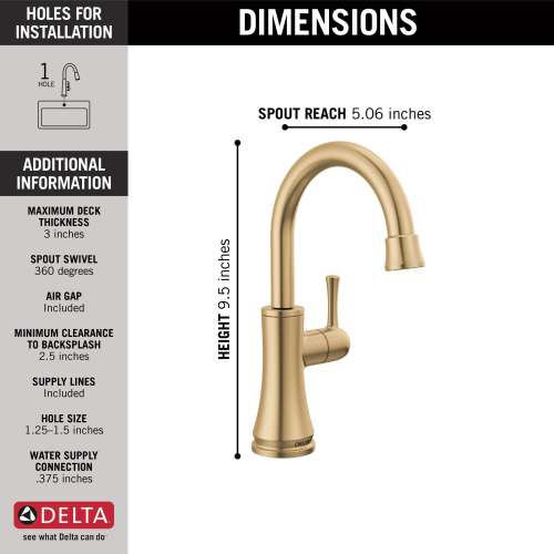 1920-CZ-DST Other Transitional Beverage Faucet, Champagne Bronze