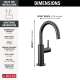 1930-BL-DST Other Contemporary Round Beverage Faucet, Matte Black