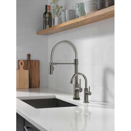 1930-KS-DST Other Contemporary Round Beverage Faucet, Black Stainless