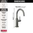 1930-KS-DST Other Contemporary Round Beverage Faucet, Black Stainless