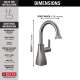 1940-KS-DST Other Contemporary Square Beverage Faucet, Black Stainless