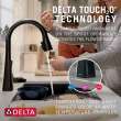 19802TZ-BL-DST Lenta Single Handle Pull Down Kitchen Faucet with Touch2O Technology, Matte Black