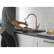19802TZ-CZ-DST Lenta Single Handle Pull Down Kitchen Faucet with Touch2O Technology, Champagne Bronze