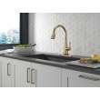 19802TZ-CZ-DST Lenta Single Handle Pull Down Kitchen Faucet with Touch2O Technology, Champagne Bronze