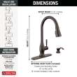 19831Z-RBSD-DST Hazelwood Single Handle Pull Down Kitchen Faucet with Soap Dispenser and ShieldSpray Technology, Venetian Bronze