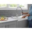 19831Z-SD-DST Hazelwood Single Handle Pull Down Kitchen Faucet with Soap Dispenser and ShieldSpray Technology, Chrome