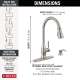 19831Z-SPSD-DST Hazelwood Single Handle Pull Down Kitchen Faucet with Soap Dispenser and ShieldSpray Technology, Spotshield Stainless
