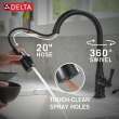 19877Z-BLSD-DST Capertee Single Handle Pull Down Kitchen Faucet with Soap Dispenser and ShieldSpray Technology