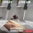 19877Z-BLSD-DST Capertee Single Handle Pull Down Kitchen Faucet with Soap Dispenser and ShieldSpray Technology