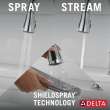 19877Z-SD-DST Capertee Single Handle Pull Down Kitchen Faucet with Soap Dispenser and ShieldSpray Technology, Chrome