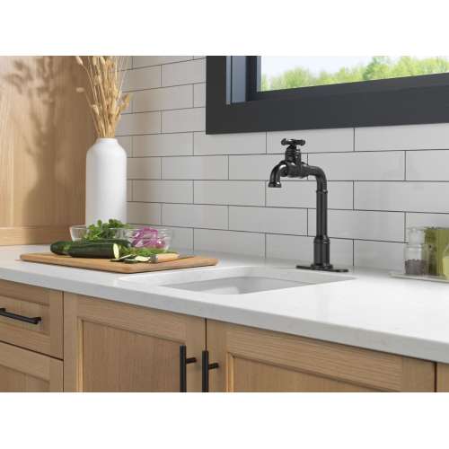 1990LFC-BL Broderick True Bar Kitchen Faucet, Matte Black