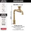 1990LFC-CZ Broderick True Bar Kitchen Faucet, Champagne Bronze