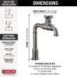 1990LFC-KS Broderick True Bar Kitchen Faucet, Black Stainless