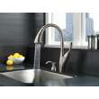 19932Z-SPSD-DST Berkley Single Handle Pull Down Kitchen Faucet with MagnaTite and Soap Dispenser, Spotshield Stainless