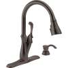 19950Z-RBSD-DST Arabella Single Handle Pull Down Kitchen Faucet with Soap Dispenser and ShieldSpray, Venetian Bronze