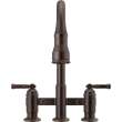 2390L-RB-DST Broderick Two Handle Pull Down Bridge Kitchen Faucet, Venetian Bronze