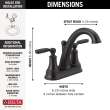 2532LF-BLMPU Woodhurst Two Handle Centerset Bathroom Faucet, Matte Black