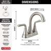 2533LF-SSTP Kayra Two Handle Tract Pack Centerset Bathroom Faucet, Stainless
