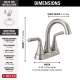 2533LF-SSTP Kayra Two Handle Tract Pack Centerset Bathroom Faucet, Stainless