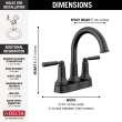 2535-BLMPU-DST SAYLOR Two Handle Centerset Bathroom Faucet