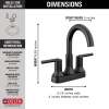 2559-BLMPU-DST Trinsic Two Handle Centerset Bathroom Faucet, Matte Black