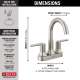 2559-SSMPU-DST Trinsic Two Handle Centerset Bathroom Faucet, Stainless